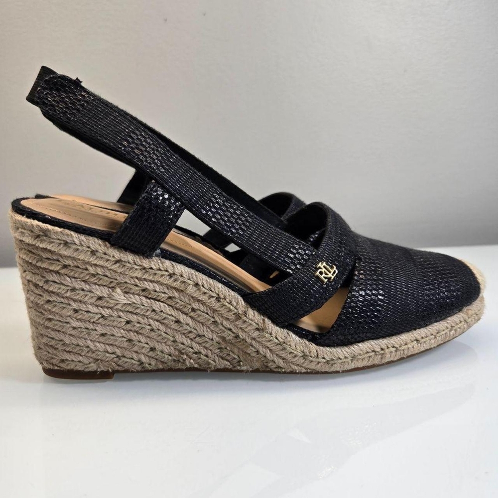 Ralph Lauren Women's Black and Tan Sandals